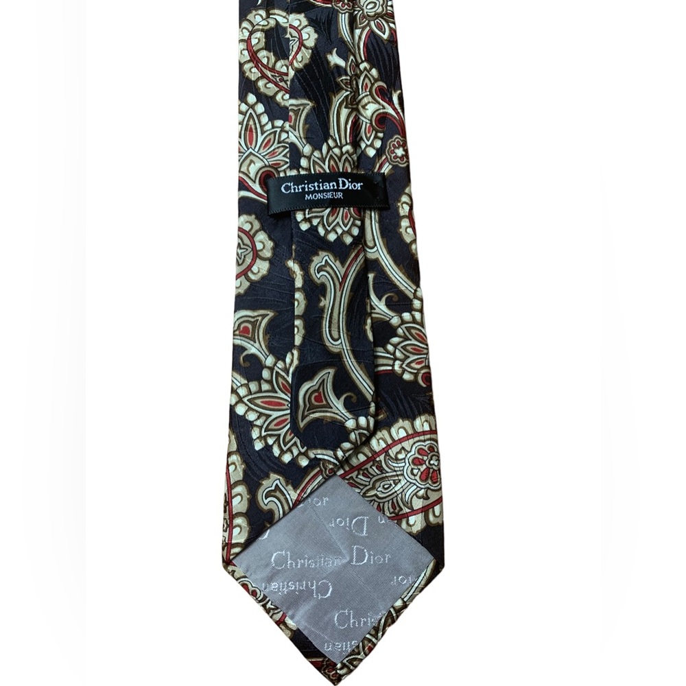 Christian Dior Monsieur Paisley Print Silk Tie - Picture 4 of 7